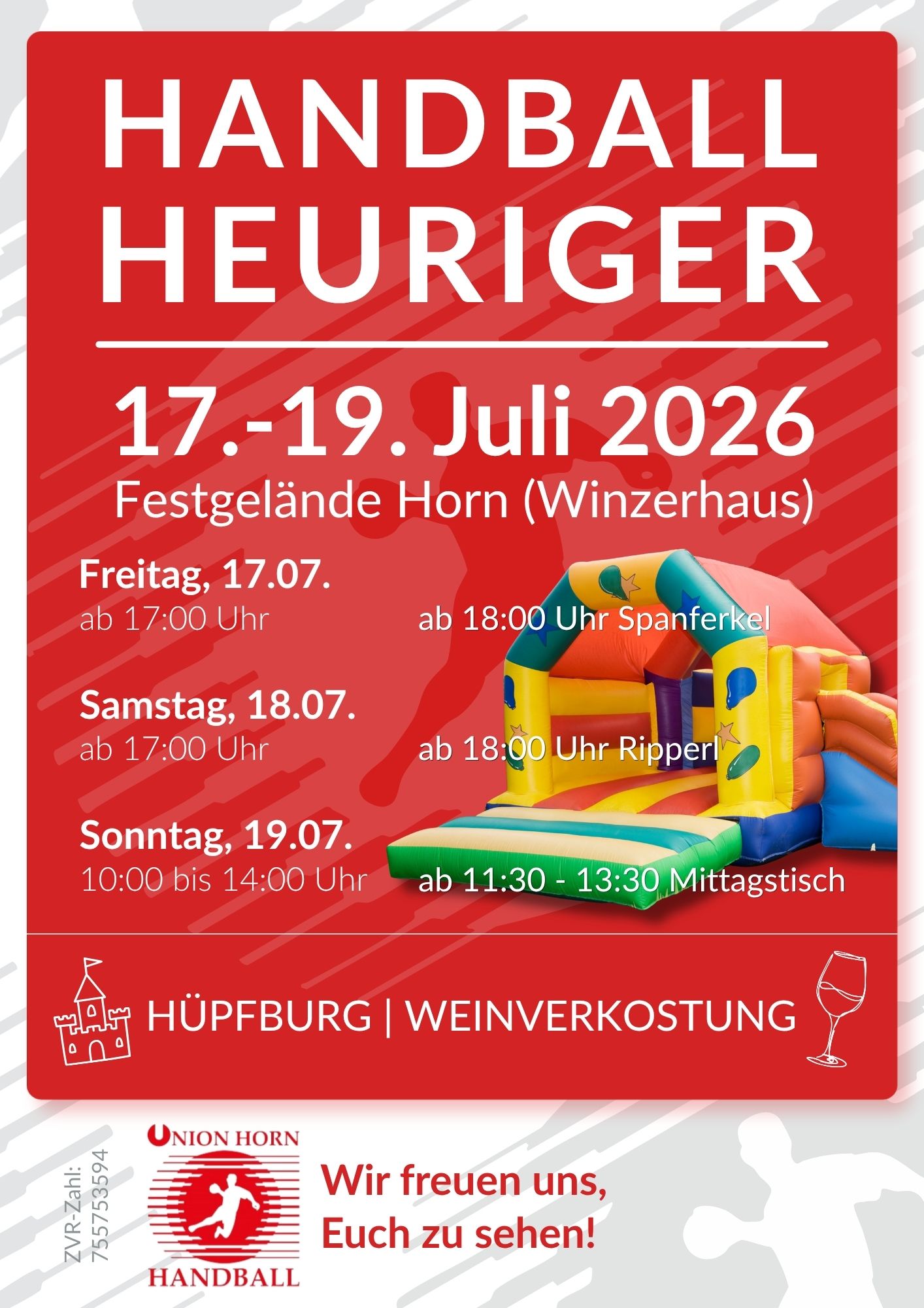 Flyer Handball Heuriger Juli 2026